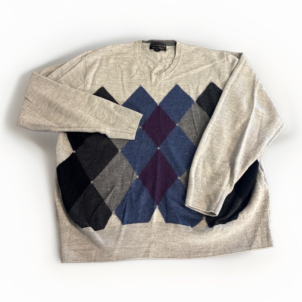 Cutter & Buck Signature Collection Mens XL Sweater Wool Pullover
